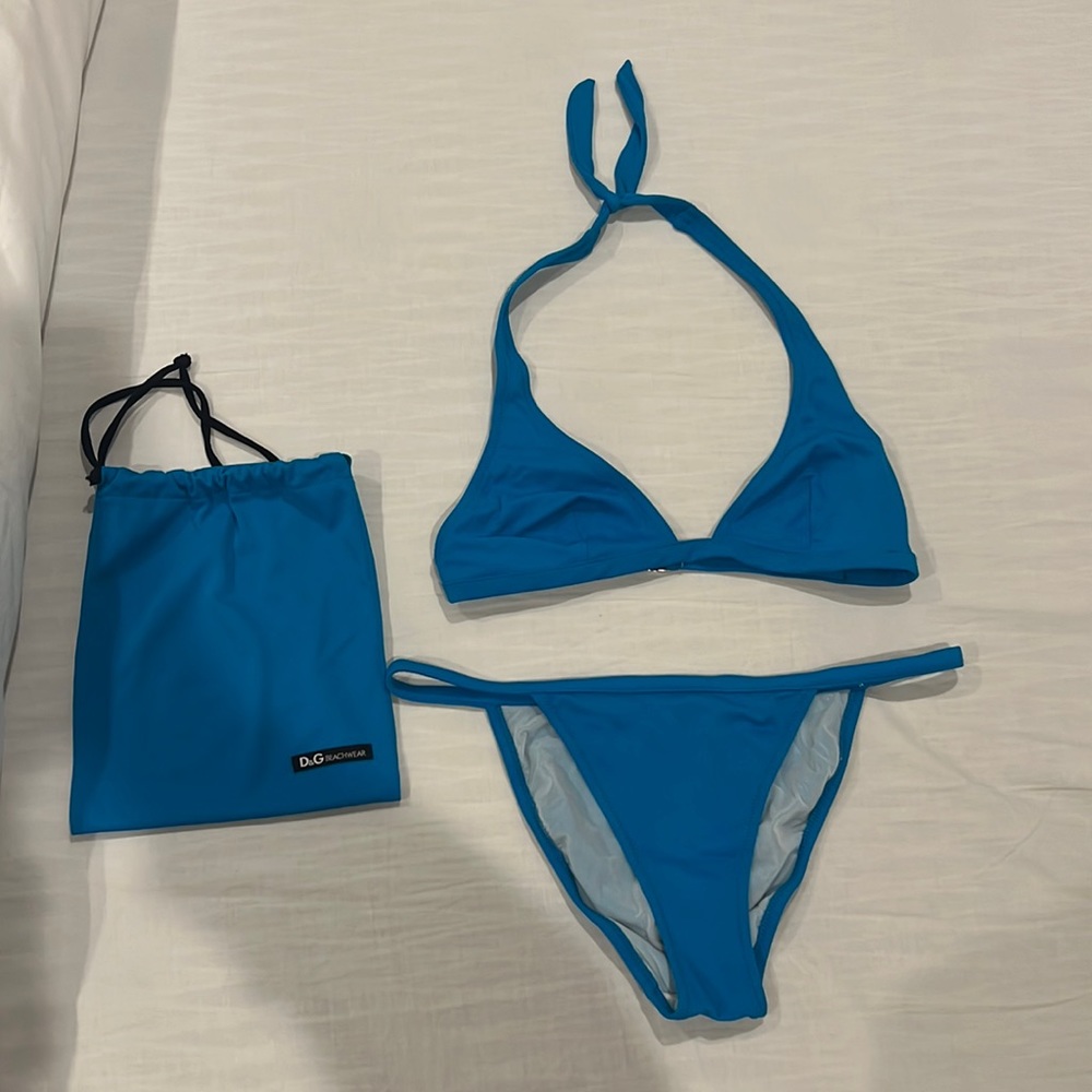 Blue 2 piece D&G bikini
